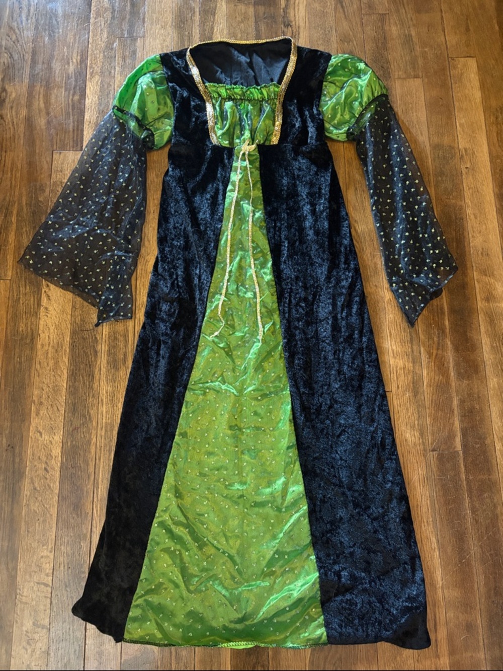 Rubie's Black and Green Velvet Medieval Princess Dress